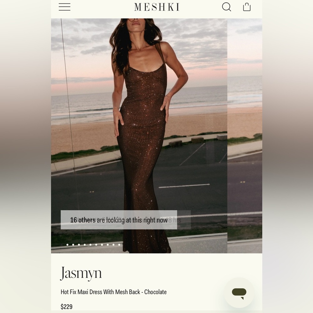 Meshki Jasmyn hot fix maxi dress NWT